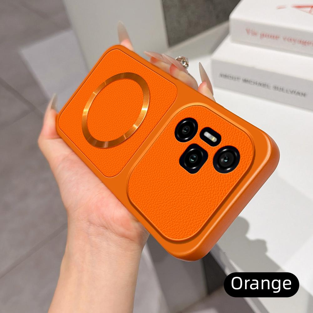 For Honor 300 Pro Lambskin Series Magnetic Skin Feel Phone Case(Orange)