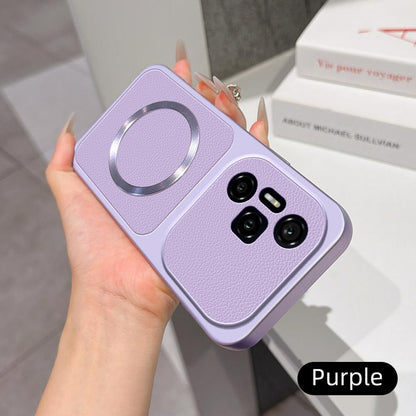 For Honor 300 Pro Lambskin Series Magnetic Skin Feel Phone Case(Purple)