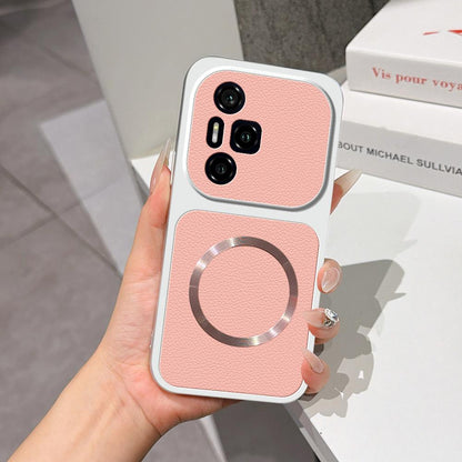 For Honor 300 Pro Lambskin Series Magnetic Skin Feel Phone Case(Pink)