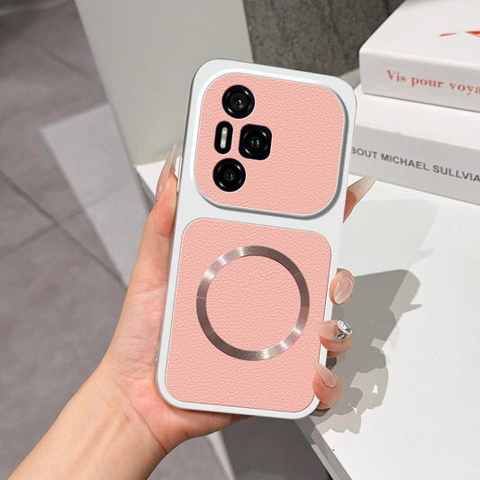 For Honor 300 Pro Lambskin Series Magnetic Skin Feel Phone Case(Pink)