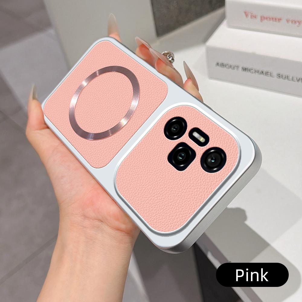 For Honor 300 Pro Lambskin Series Magnetic Skin Feel Phone Case(Pink)