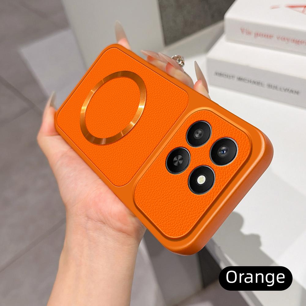 For Honor 400 Smart Lambskin Series Magnetic Skin Feel Phone Case(Orange)