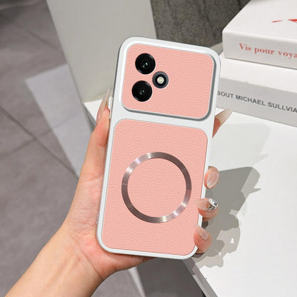 For Honor 400 Global 156.5mm Lambskin Series Magnetic Skin Feel Phone Case(Pink)