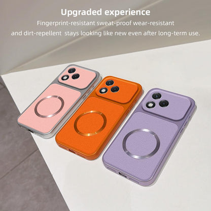 For Honor 400 Lite Global Lambskin Series Magnetic Skin Feel Phone Case(Silver)