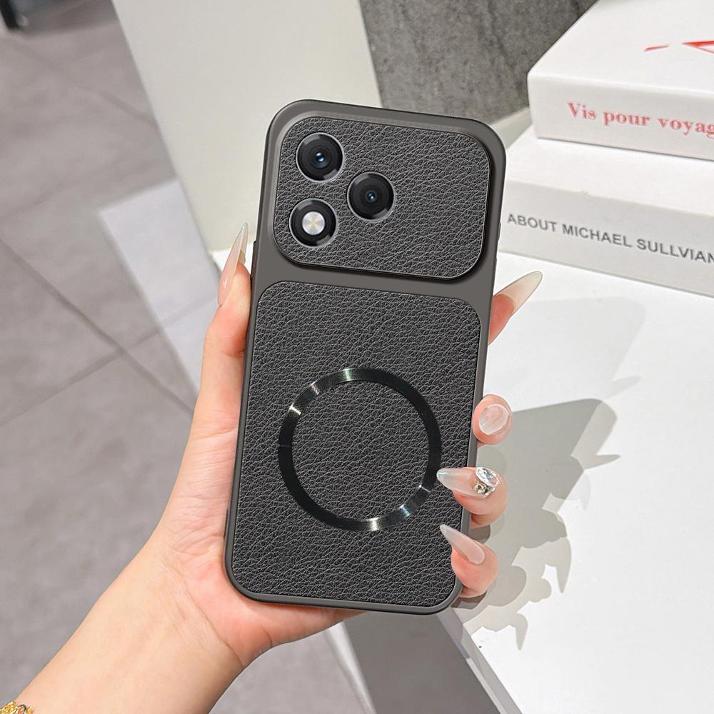 For Honor 400 Lite Global Lambskin Series Magnetic Skin Feel Phone Case(Black)