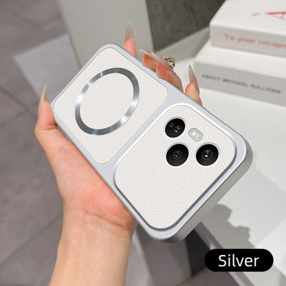 For Honor 400 Pro Global 160.8mm Lambskin Series Magnetic Skin Feel Phone Case(Silver)