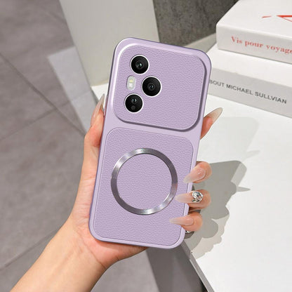 For Honor 400 Pro Global 160.8mm Lambskin Series Magnetic Skin Feel Phone Case(Purple)