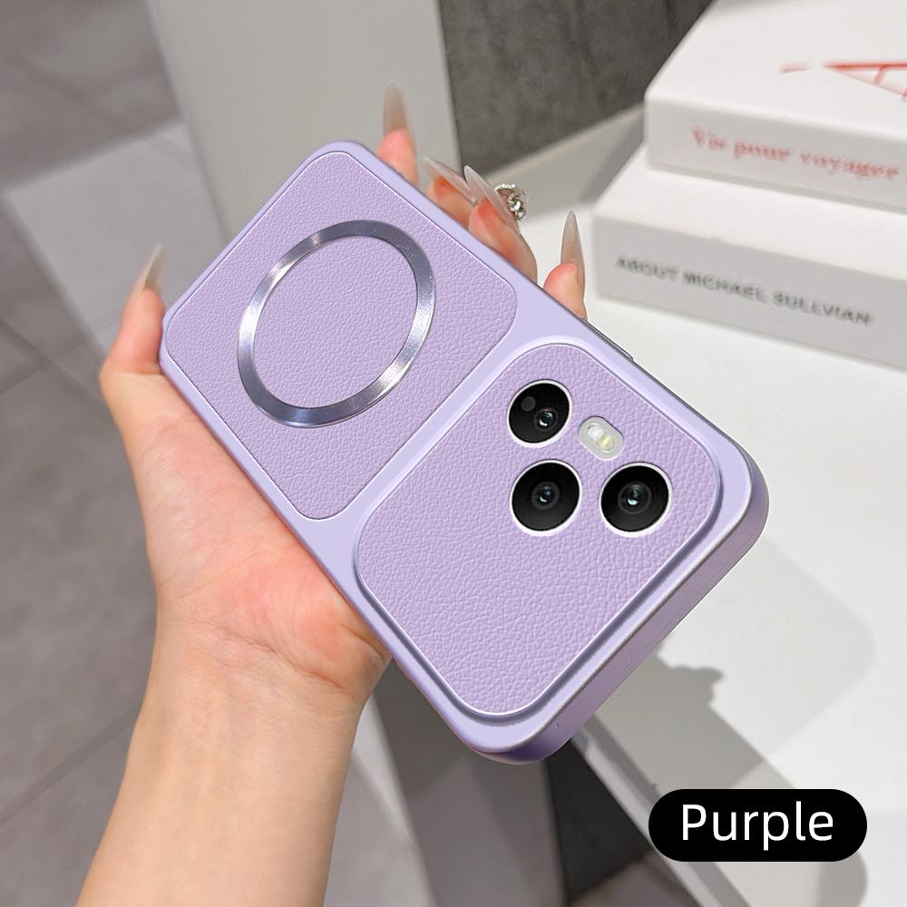 For Honor 400 Pro Global 160.8mm Lambskin Series Magnetic Skin Feel Phone Case(Purple)