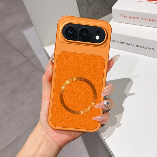 For Honor 500 / 500 Pro Global 155.8mm Lambskin Series Magnetic Skin Feel Phone Case(Orange)