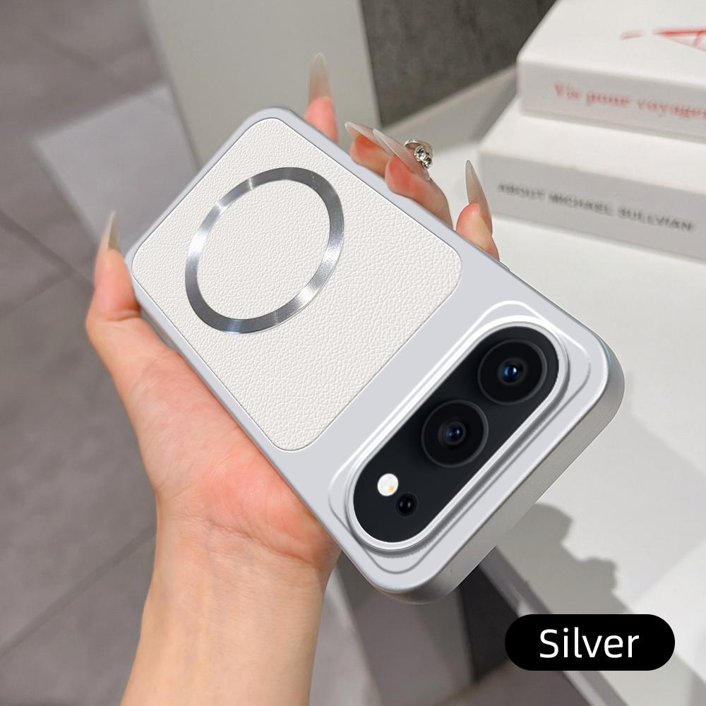 For Honor 500 / 500 Pro Global 155.8mm Lambskin Series Magnetic Skin Feel Phone Case(Silver)