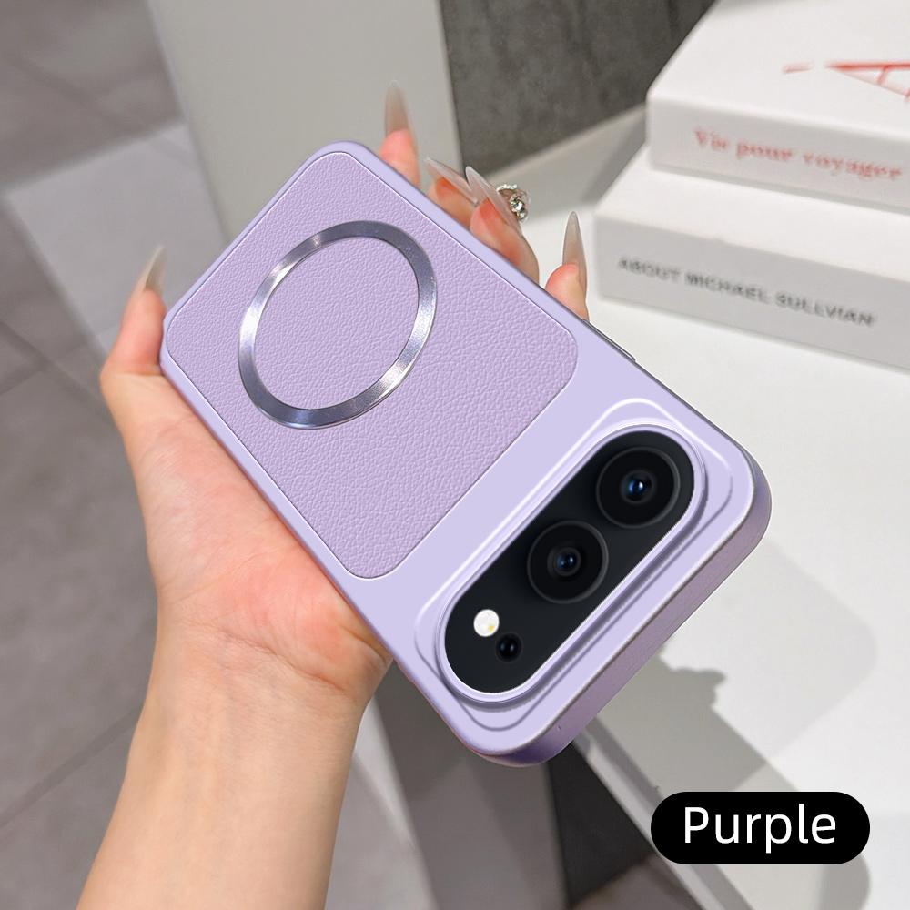 For Honor 500 / 500 Pro Global 155.8mm Lambskin Series Magnetic Skin Feel Phone Case(Purple)