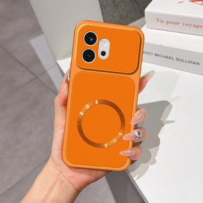 For Honor 600 Global Lambskin Series Magnetic Skin Feel Phone Case(Orange)