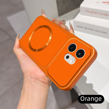 For Honor 600 Global Lambskin Series Magnetic Skin Feel Phone Case(Orange)