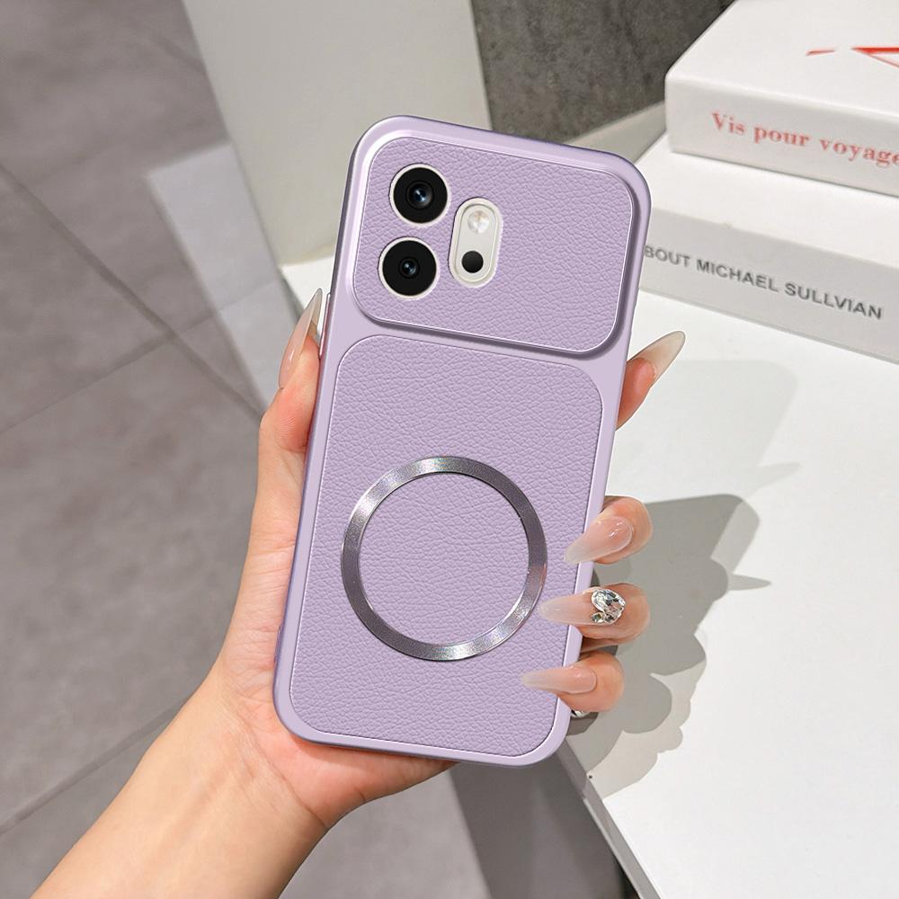 For Honor 600 Global Lambskin Series Magnetic Skin Feel Phone Case(Purple)