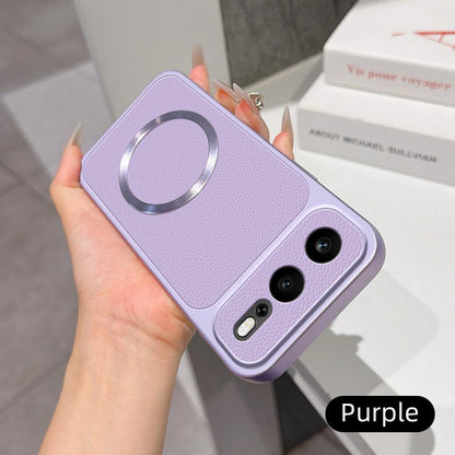 For Honor 600 Super Edition Lambskin Series Magnetic Skin Feel Phone Case(Purple)