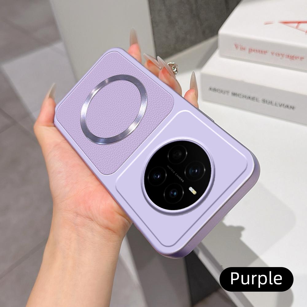 For Honor Magic7 Lambskin Series Magnetic Skin Feel Phone Case(Purple)