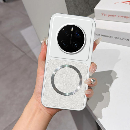 For Honor Magic7 Pro Lambskin Series Magnetic Skin Feel Phone Case(Silver)