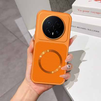 For Honor Magic8 Lambskin Series Magnetic Skin Feel Phone Case(Orange)