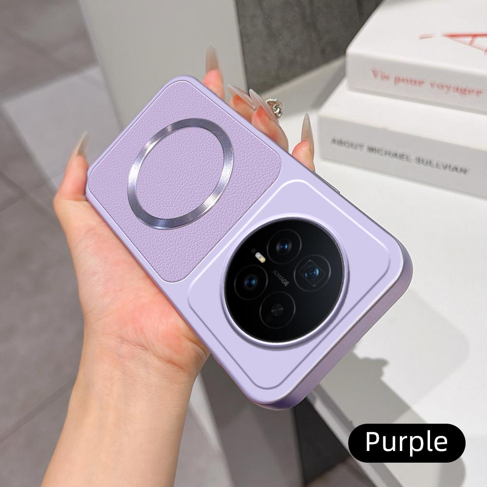 For Honor Magic8 Lambskin Series Magnetic Skin Feel Phone Case(Purple)