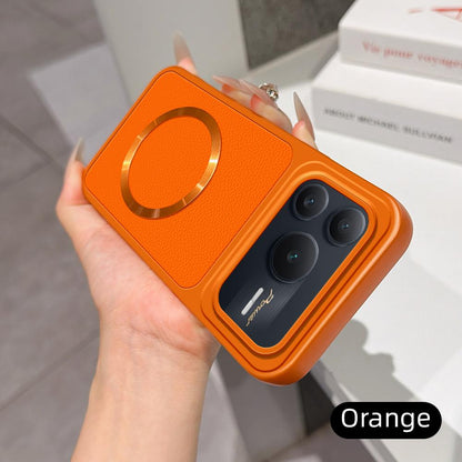 For Honor Power2 Lambskin Series Magnetic Skin Feel Phone Case(Orange)