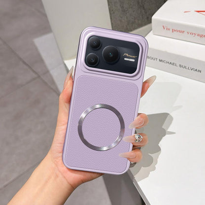 For Honor Power2 Lambskin Series Magnetic Skin Feel Phone Case(Purple)