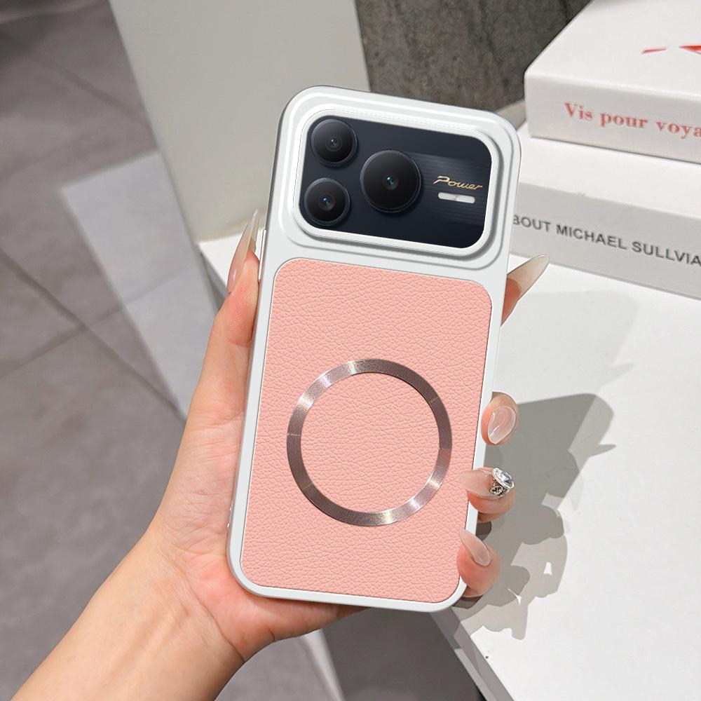 For Honor Power2 Lambskin Series Magnetic Skin Feel Phone Case(Pink)