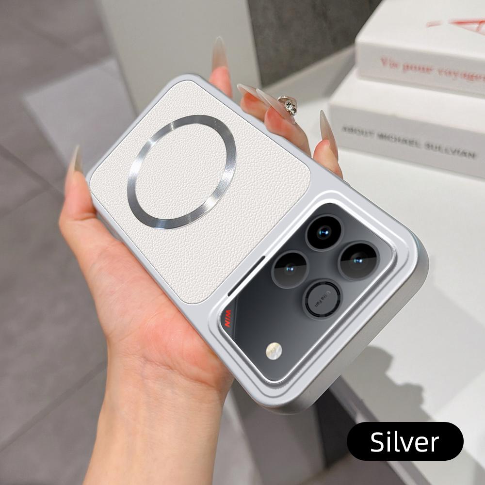For Honor Win 5G Lambskin Series Magnetic Skin Feel Phone Case(Silver)