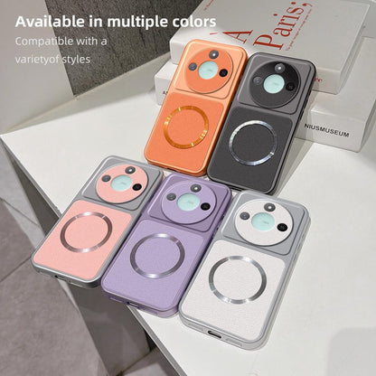 For Honor X60 Lambskin Series Magnetic Skin Feel Phone Case(Purple)