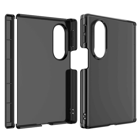 For Galaxy Z Fold8 5G Glossy Finish Hinge Protection PC Phone Case(Black)