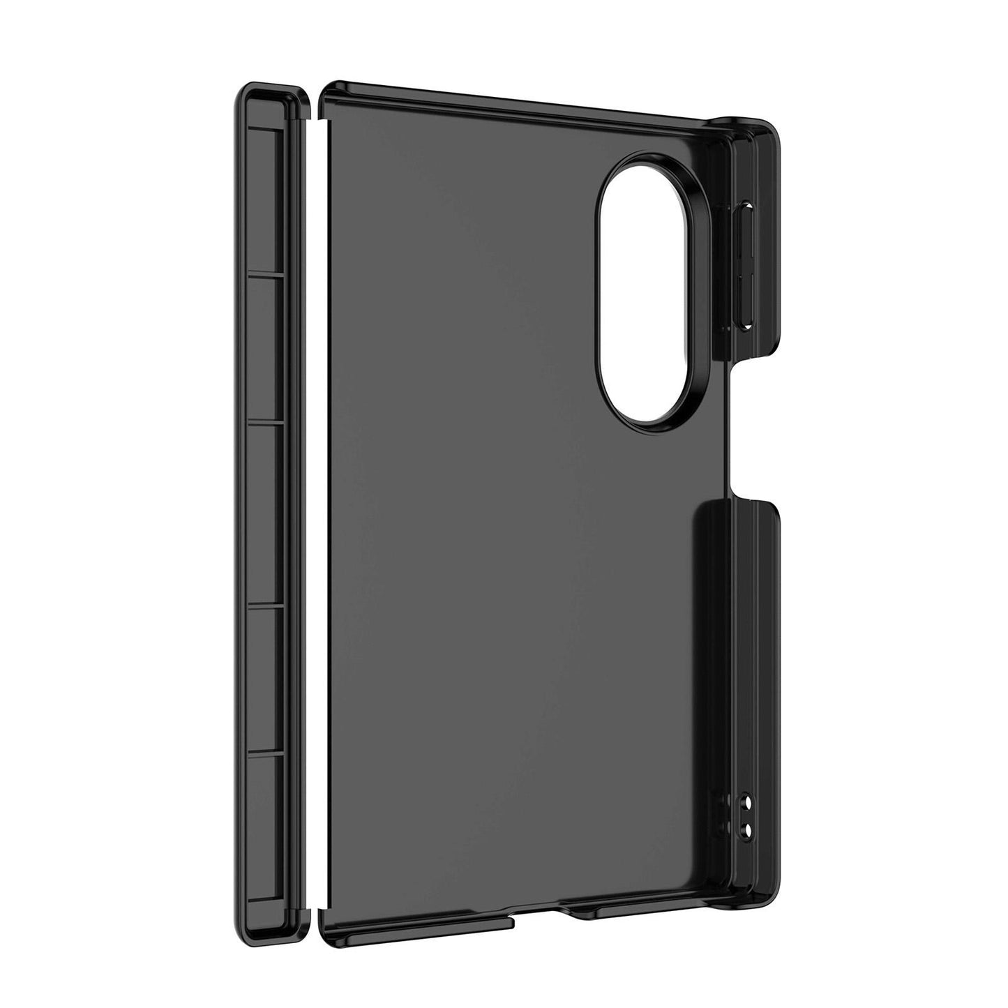 For Galaxy Z Fold8 5G Glossy Finish Hinge Protection PC Phone Case(Black)