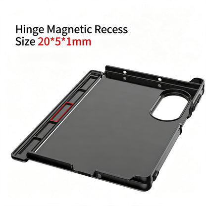 For Galaxy Z Fold8 5G Glossy Finish Hinge Protection PC Phone Case(Black)