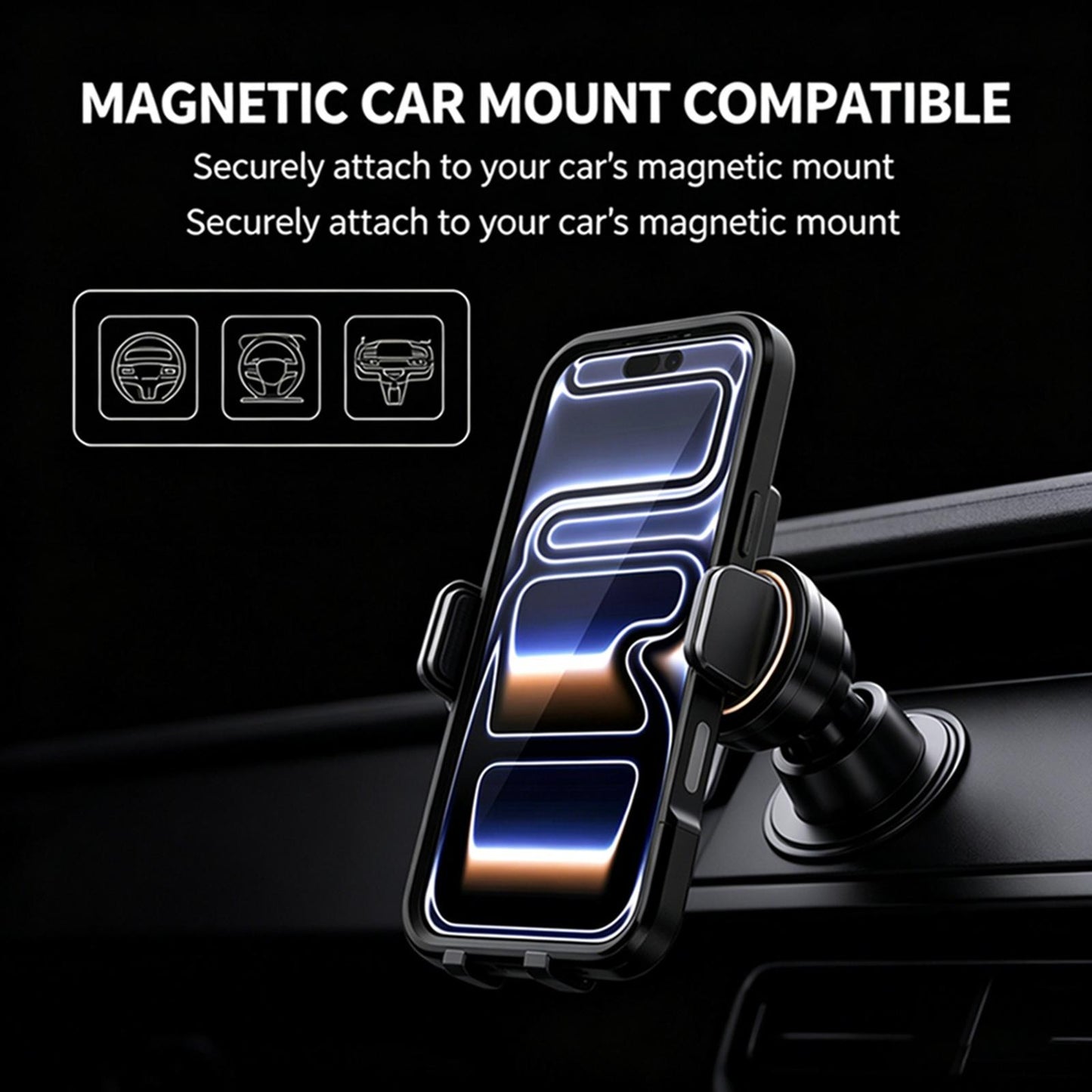 For iPhone 17 Pro Max Silicone Magnetic Anti-drop Protective Phone Case(Black + Black)