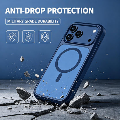 For iPhone 17 Pro Max Silicone Magnetic Anti-drop Protective Phone Case(Blue)