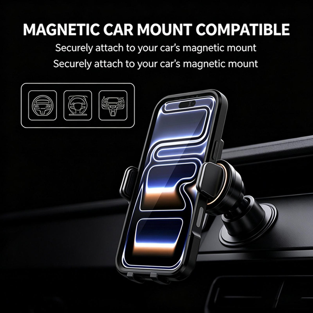 For iPhone 17 Pro Silicone Magnetic Anti-drop Protective Phone Case - Black + Black - EDA010034502B