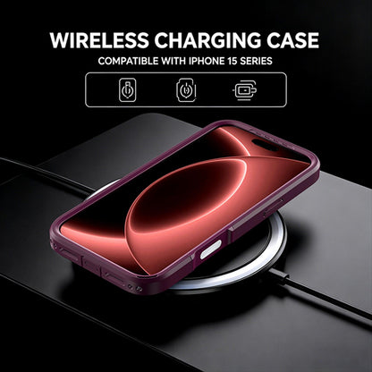 For iPhone 17 Pro Silicone Magnetic Anti-drop Protective Phone Case(Wine)