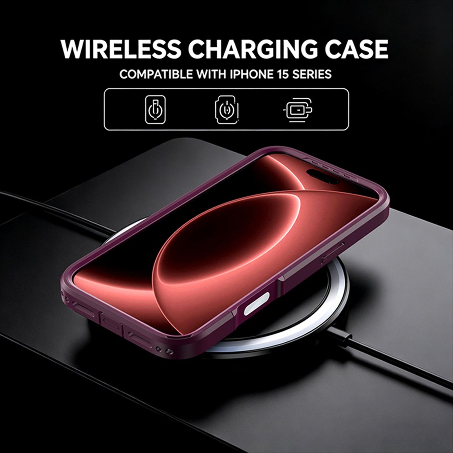 For iPhone 18 Pro Silicone Magnetic Anti-drop Protective Phone Case(Wine)