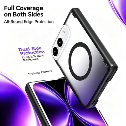 For iPhone Fold Spring Hinge Protection Magnetic Phone Case(Black)
