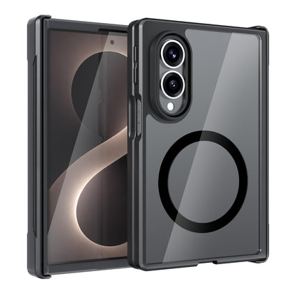 For Galaxy Z Fold8 5G Hinge Protection Magnetic TPU Hybrid PC Phone Case(Matte Black)