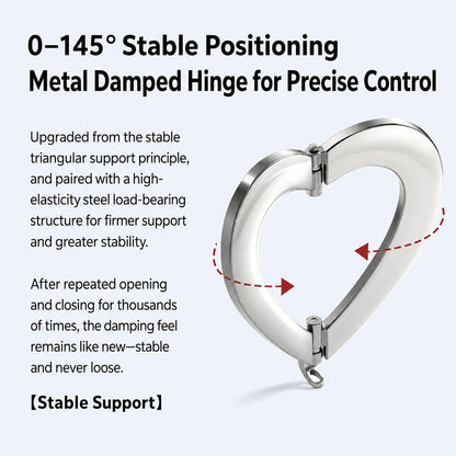 For iPhone 17 Pro Liquid Silicone Metal Heart-Shaped Kickstand Phone Case(White)