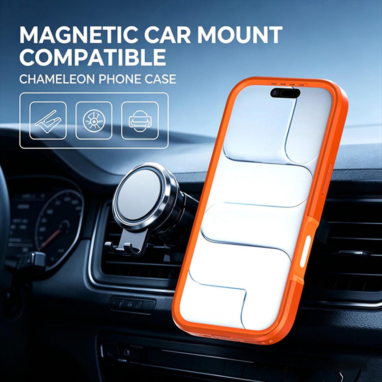 For iPhone 17 Silicone Magnetic Anti-drop Protective Phone Case(Orange)