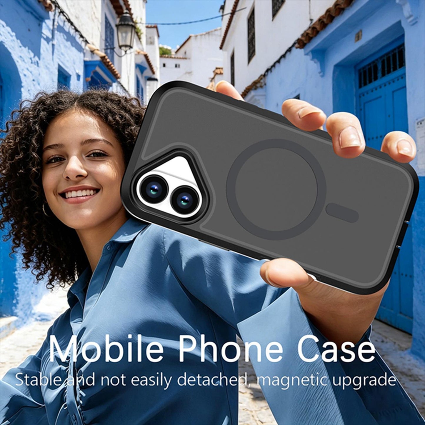 For iPhone 17 Silicone Magnetic Anti-drop Protective Phone Case(Black + Black)