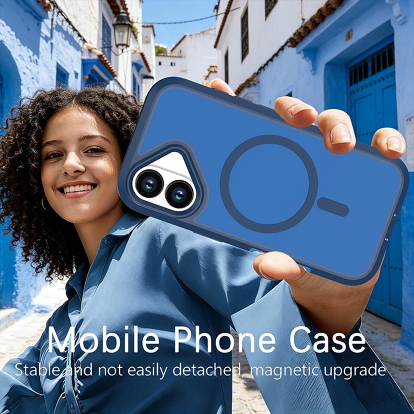 For iPhone 17 Silicone Magnetic Anti-drop Protective Phone Case(Blue)