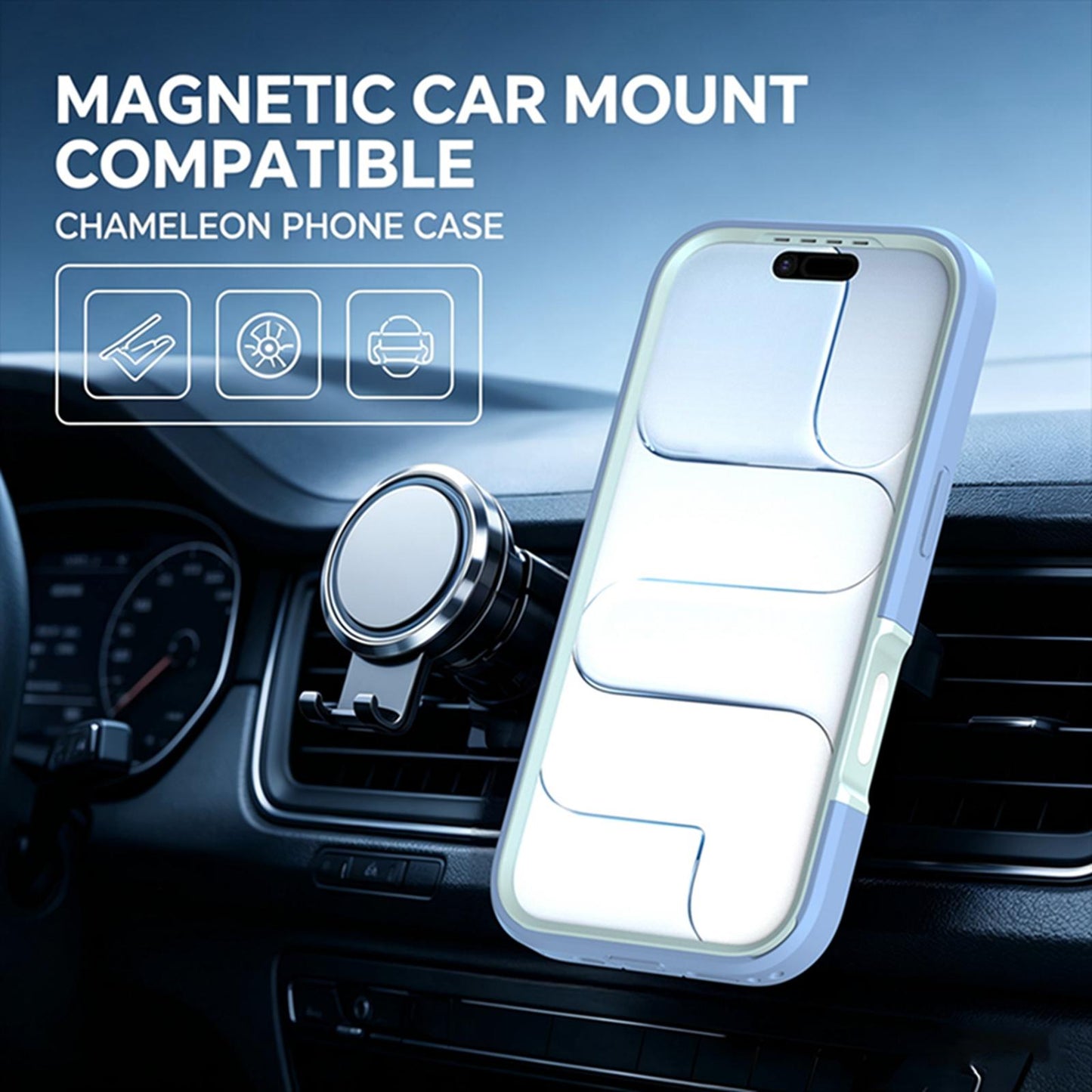 For iPhone 17 Silicone Magnetic Anti-drop Protective Phone Case(Light Blue)