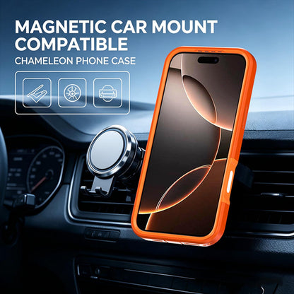 For iPhone 16 Pro Max Silicone Magnetic Anti-drop Protective Phone Case(Orange)