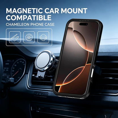 For iPhone 16 Pro Max Silicone Magnetic Anti-drop Protective Phone Case(Black + Black)