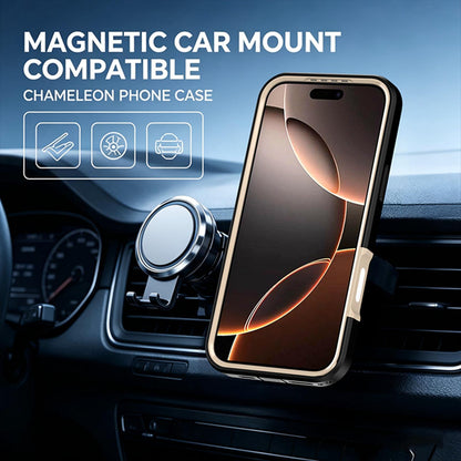 For iPhone 16 Pro Max Silicone Magnetic Anti-drop Protective Phone Case(Black + Gold)