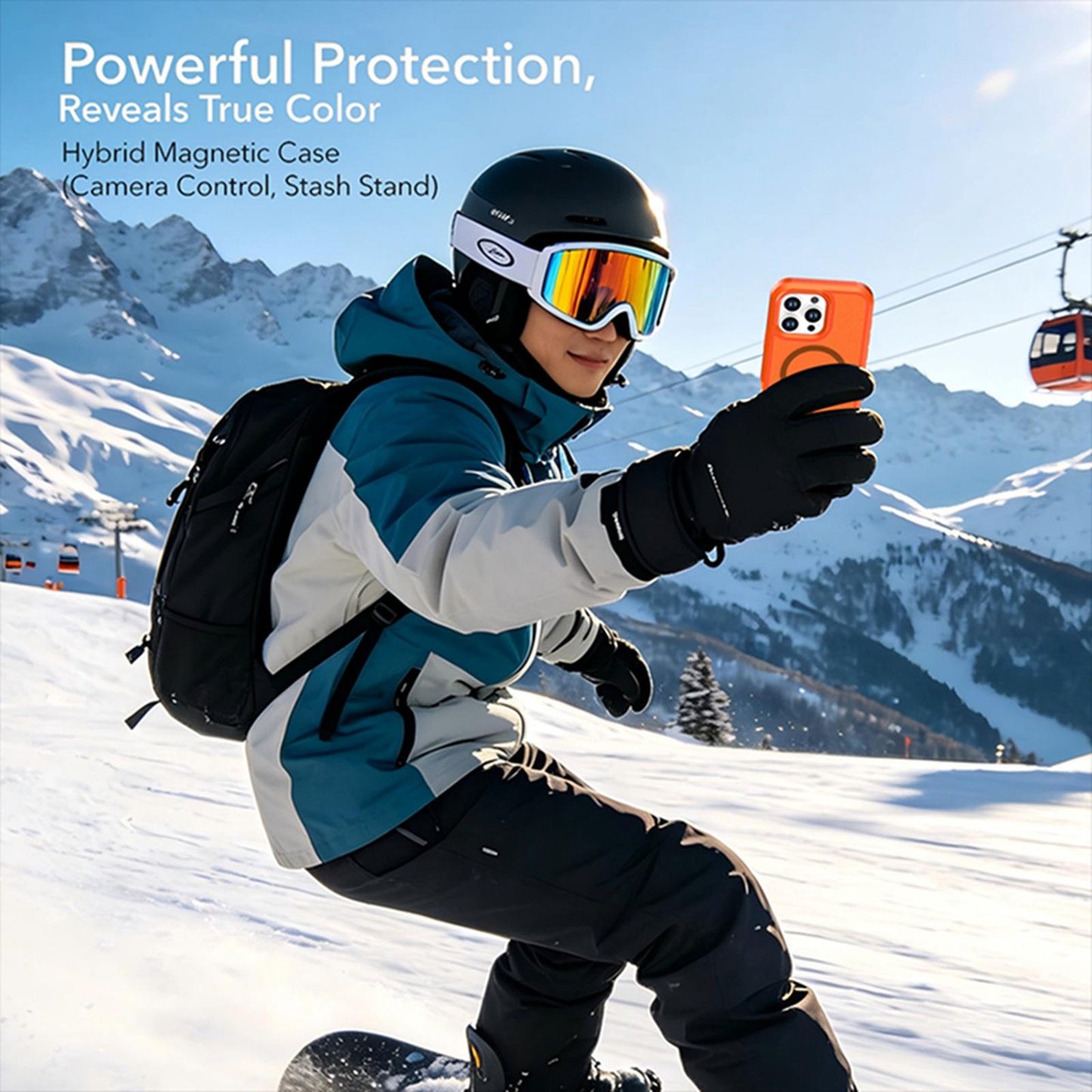 For iPhone 16 Pro Silicone Magnetic Anti-drop Protective Phone Case(Orange)