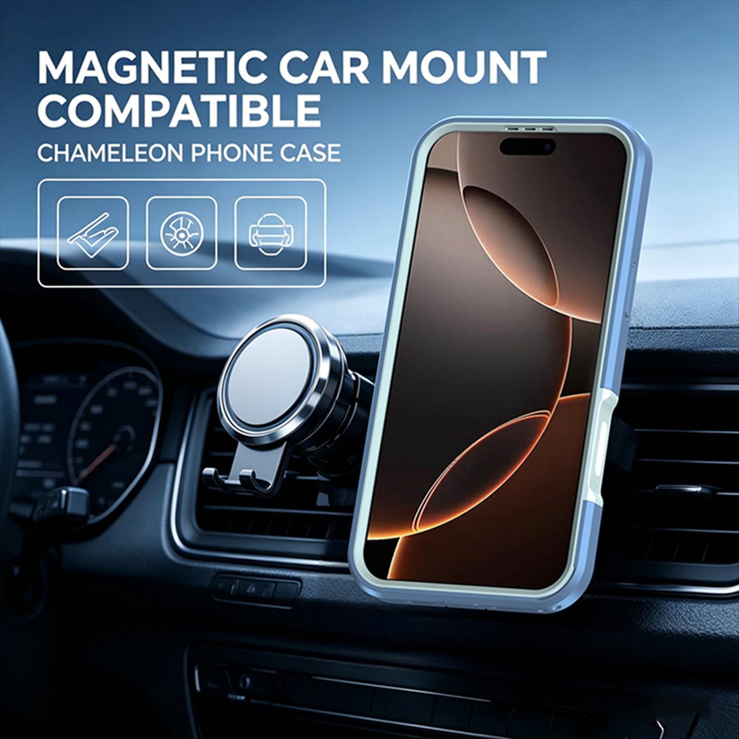 For iPhone 16 Plus Silicone Magnetic Anti-drop Protective Phone Case(Light Blue)