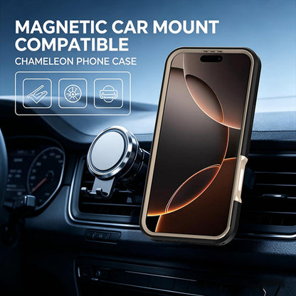 For iPhone 16 Silicone Magnetic Anti-drop Protective Phone Case(Black + Gold)