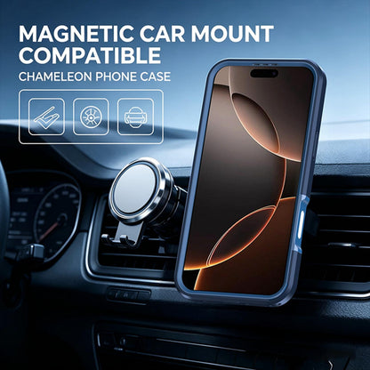 For iPhone 16 Silicone Magnetic Anti-drop Protective Phone Case(Blue)
